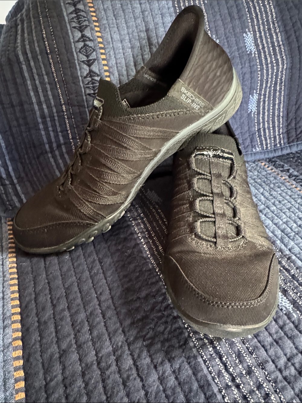 Skechers Women's Black Slip-In Sneakers 7.5